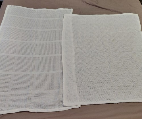 White cotton baby blanket - white,