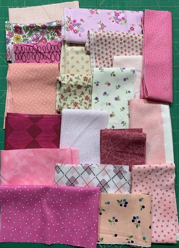 Branded pink fabric - fabric, scrap