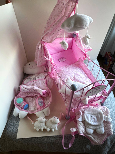 Baby annabell pink crib - crib, /
